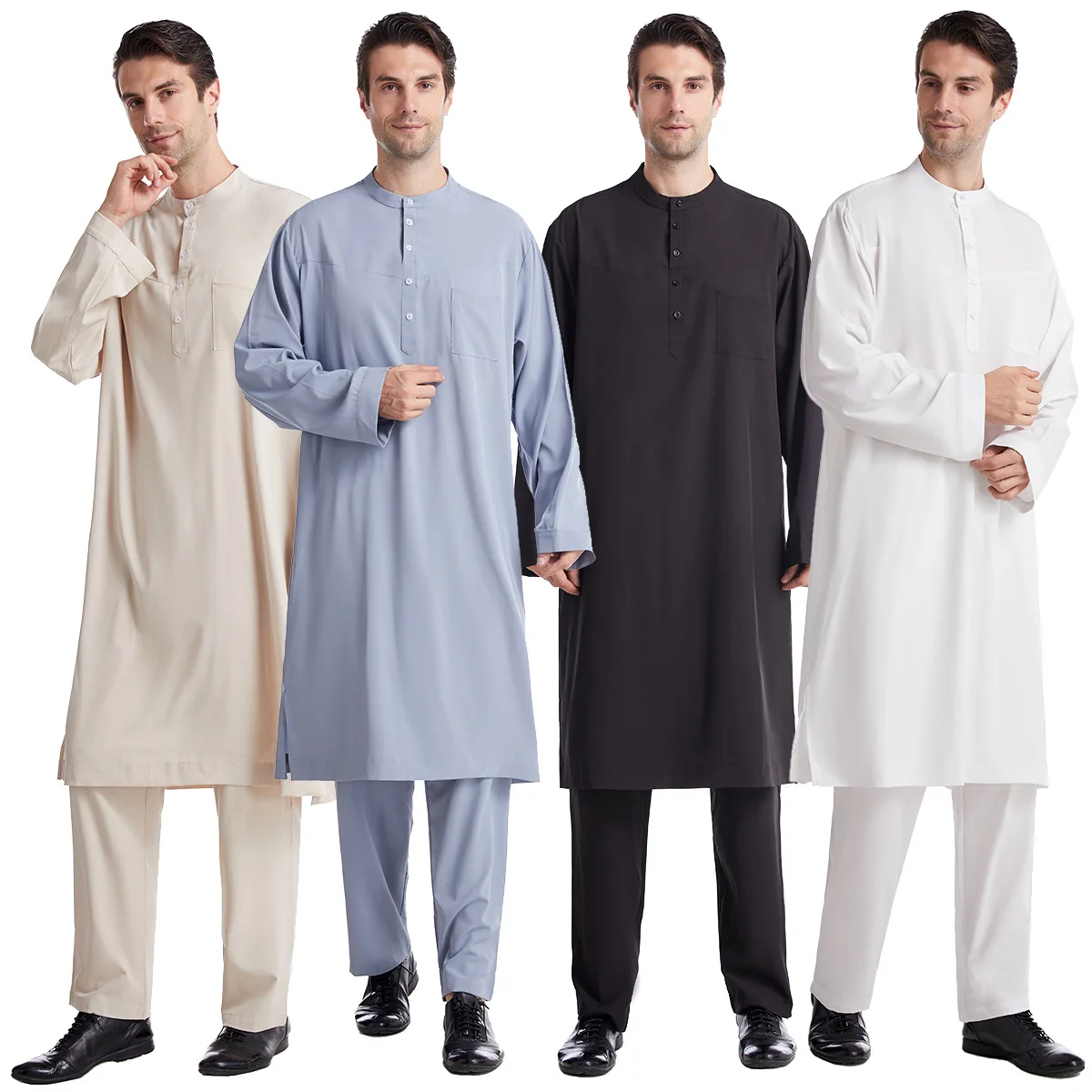 Arabic Formal Wear Men - Muslimische Männer Jubba Thobe 2-teiliges Set