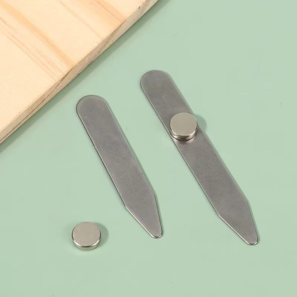 Collar Stay Metal - 6 Stück Neue Edelstahl-Kragenstreben Magnetisch mit