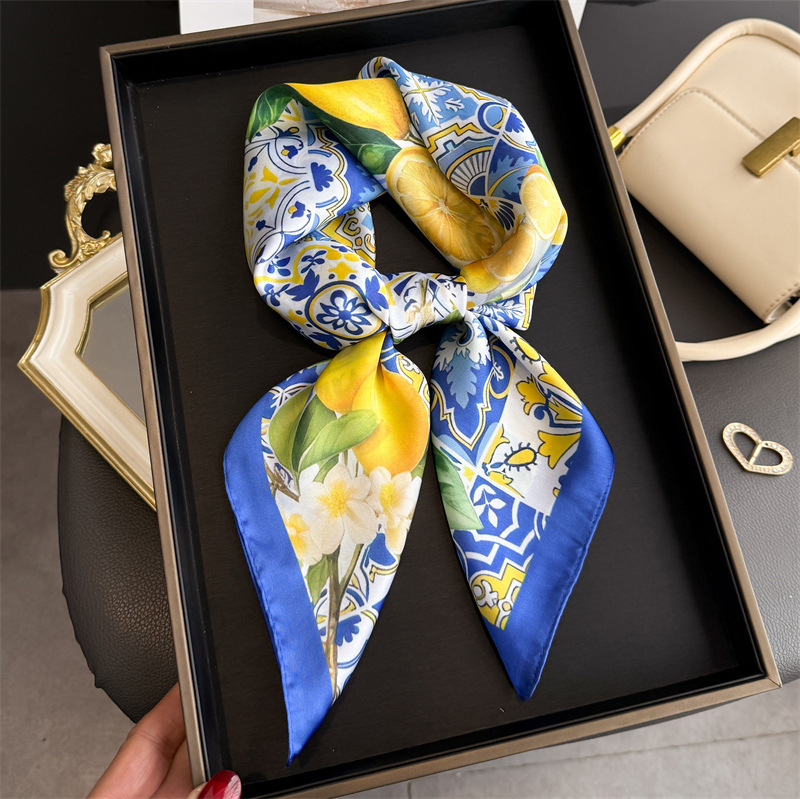 Silk Tie Woven - 2026 neue Obst Druck Seide Quadrat
