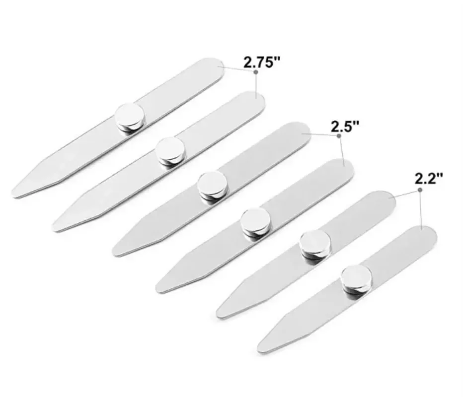 6 Stück Edelstahl-Kragenverste – Collar Stay Metal Bewertung und Preis
