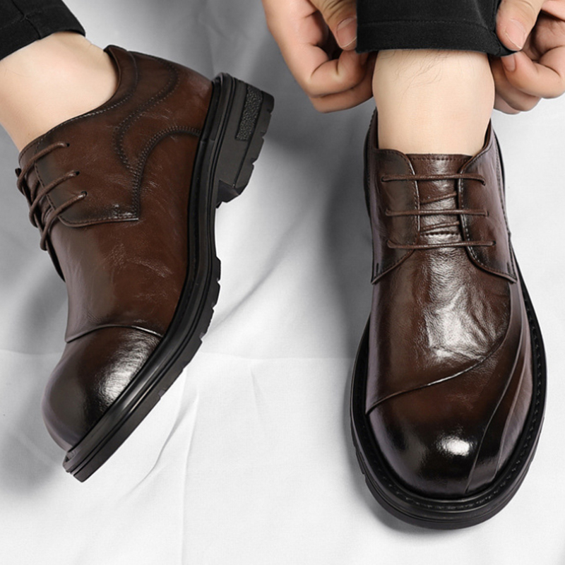 Braune, glänzende, echte Leder – Formal Wear For Men In Wedding Bewertung und Preis
