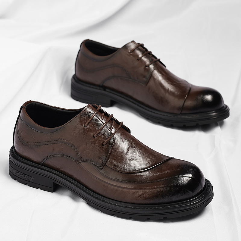 Braune, glänzende, echte Leder – Formal Wear For Men In Wedding Bewertung und Preis