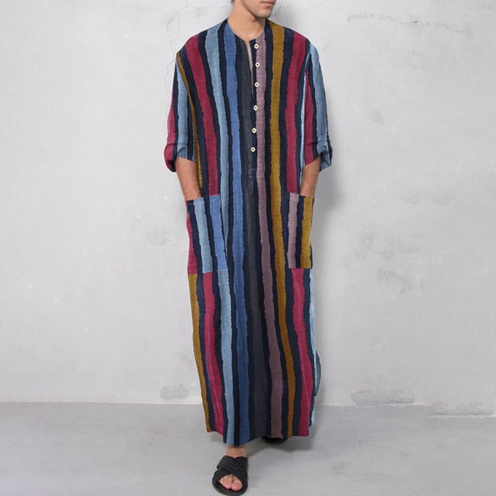 2026 Neues Gestreiftes Bedruck – Arabic Formal Wear Men Bewertung und Preis