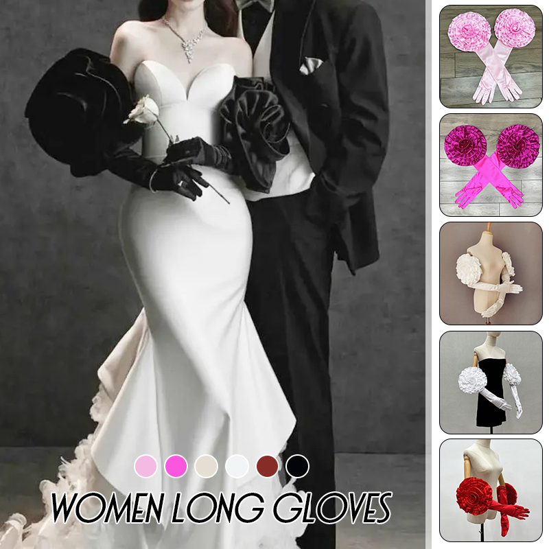 3D Große Blume Lange Handschuh – Formal Wear Gloves Men Bewertung und Preis