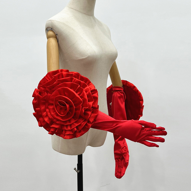 3D Große Blume Lange Handschuh – Formal Wear Gloves Men Bewertung und Preis