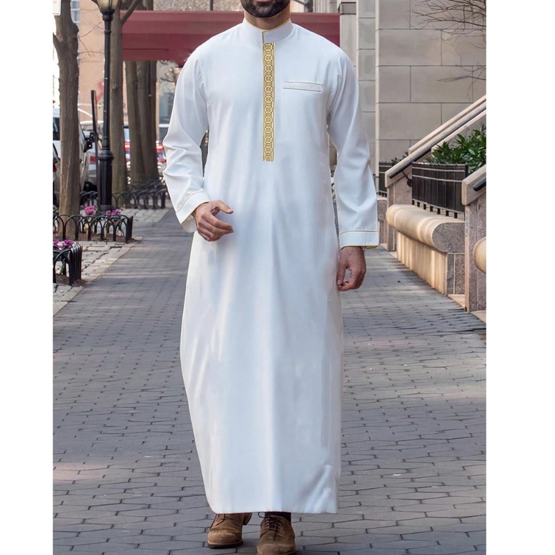 Arabischer Herren-Thobe mit St – Arabic Formal Wear Men Bewertung und Preis