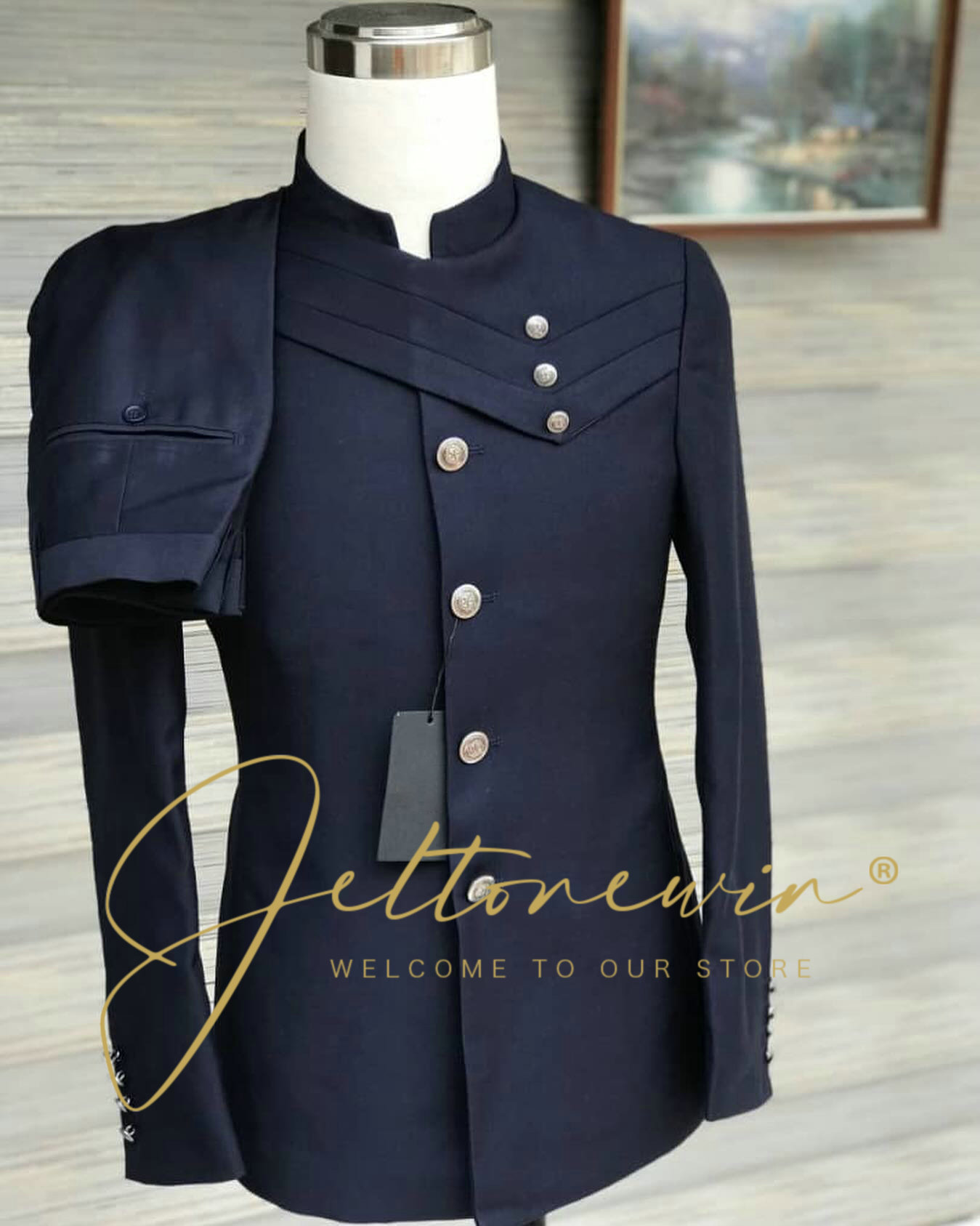 Marineblaues Herrenanzug-Set m – Formal Wear For Men In Wedding Bewertung und Preis