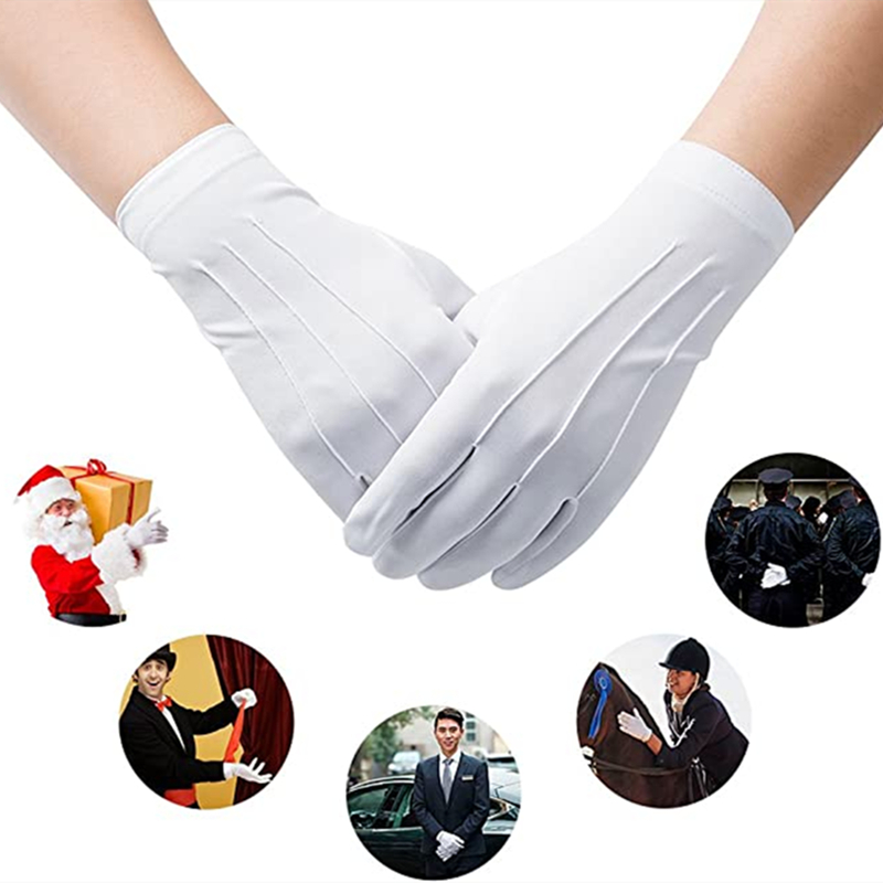 4PCS Weiße Baumwolle Handschuh – Formal Wear Gloves Men Bewertung und Preis