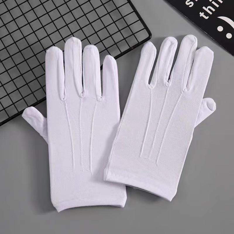 4PCS Weiße Baumwolle Handschuh – Formal Wear Gloves Men Bewertung und Preis