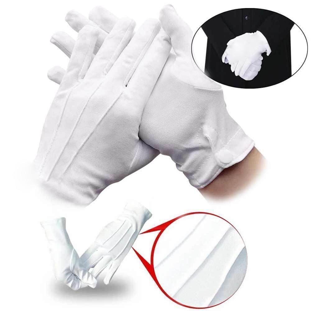 1 Paar weiße Baumwollhandschuh – Formal Wear Gloves Men Bewertung und Preis