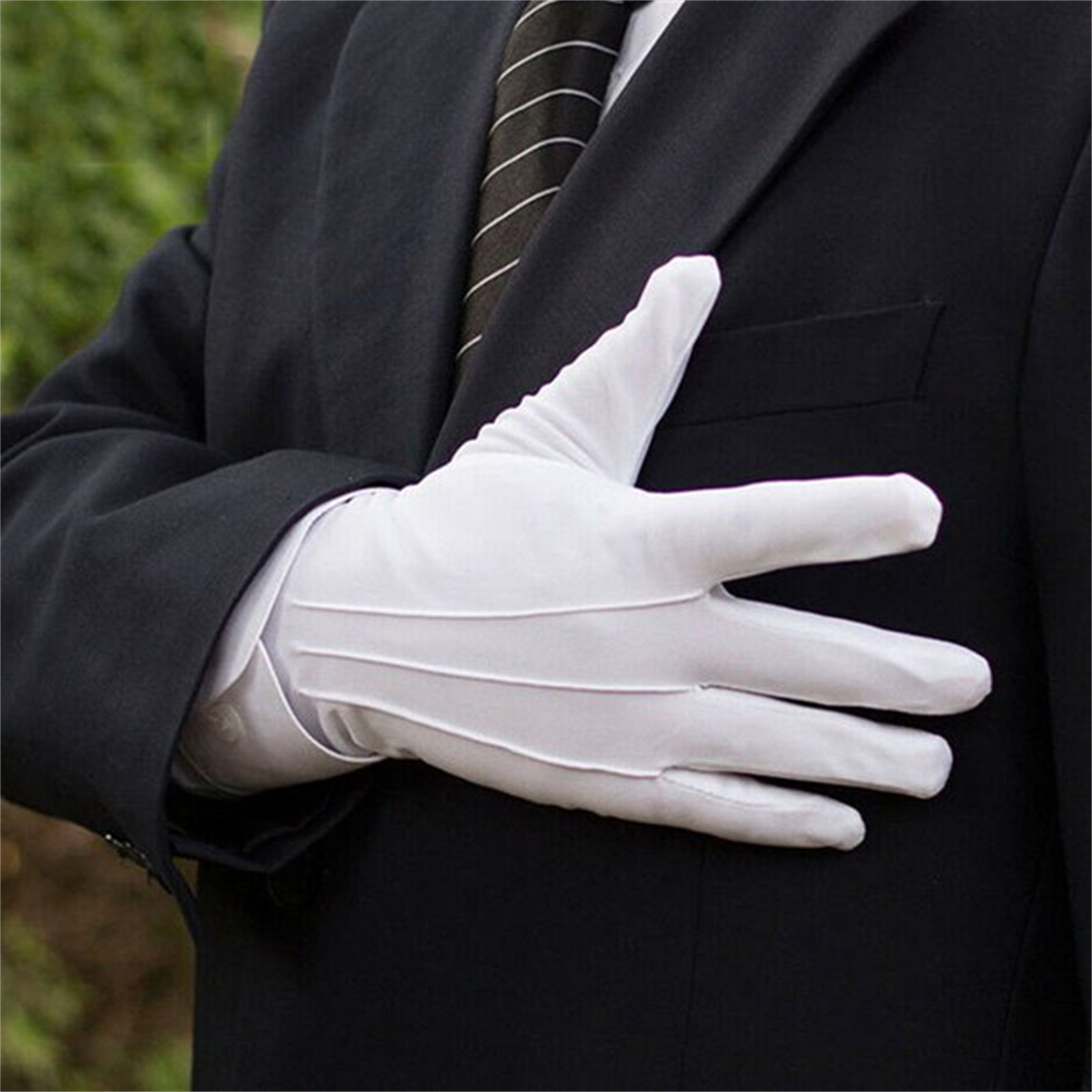 Weiße Baumwollhandschuhe für H – Formal Wear Gloves Men Bewertung und Preis